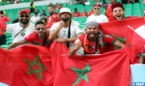 كأس العالم قطر 2022 .. الجماهير المغربية تلهب المدرجات في مباراة المنتخب المغربي ونظيره البلجيكي