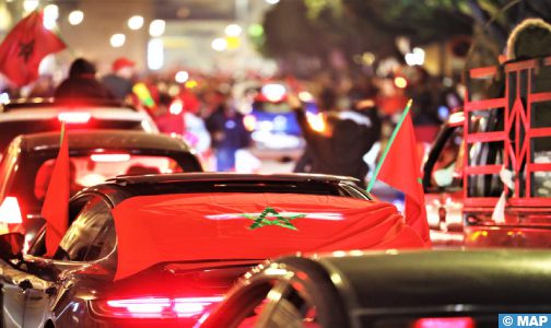 ساكنة مدن وقرى شمال المغرب تخرج الى الشوارع امتنانا لمنتخب “الأبطال”