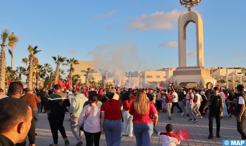 فرحة عارمة بالعيون ابتهاجا بتأهل أسود الأطلس لثمن نهاية كأس العالم 2022