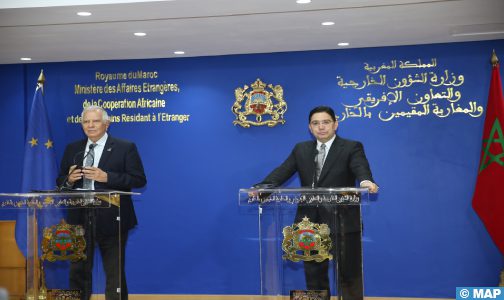 السيد بوريل ينوه بالإصلاحات الهيكلية التي تم إطلاقها وفقا لرؤية جلالة الملك ويجدد تأكيد التزام الاتحاد الأوروبي بمواكبتها