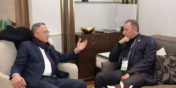 الخطيب رئيس الأهلي المصري  تلقى مع لقجع وشكر المغرب على الاستقبال