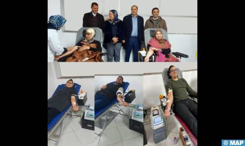 الوكالة المستقلة لتوزيع الماء والكهرباء بالجديدة وسيدي بنور تساهم في حملة التبرع بالدم