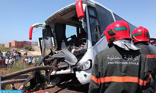 إقليم الخميسات : مصرع خمسة أشخاص وإصابة 27 آخرين في حادثة سير بجماعة البراشوة (سلطات محلية)