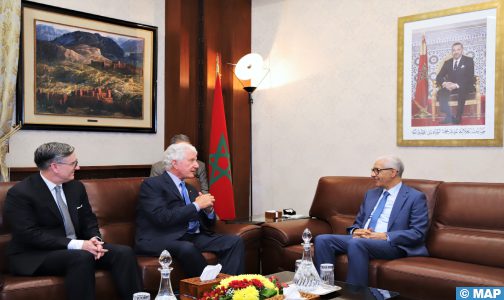 السيد الطالبي العلمي يتباحث مع وفد عن معهد اتفاقات أبراهام للسلام