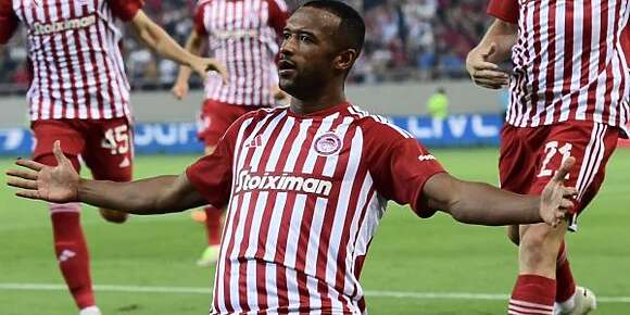 أيوب الكعبي حيح فأول ماتش له مع أولمبياكوس اليوناني وماركا 2 بيوتا فاليوروبا ليك