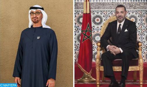 صاحب الجلالة الملك محمد السادس يجري مباحثات على انفراد مع رئيس دولة الإمارات العربية المتحدة
