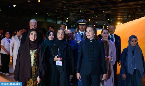 كوب 28 بدبي: صاحبة السمو الملكي الأميرة للا حسناء تزور رواق “دار الإمارات العربية المتحدة للاستدامة” ورواق المغرب