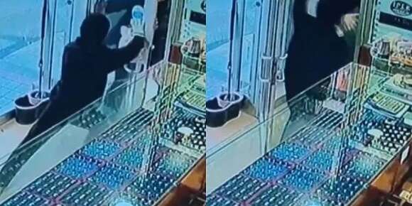 كوبل تركي حاول يسرق محل ديال الذهب حينت معندهومش الفلوس باش يتزوجو (فيديو)