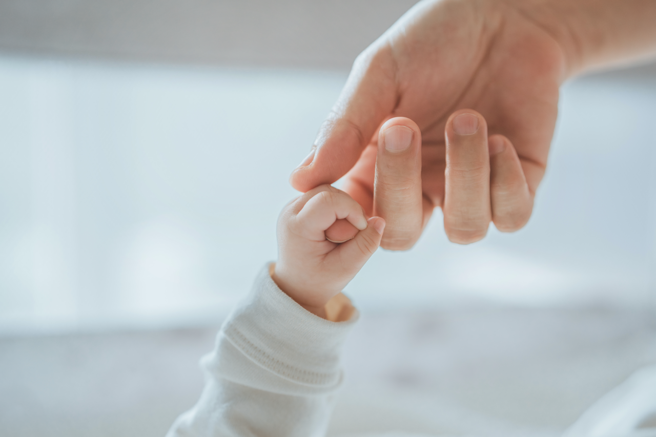 A baby and a mother