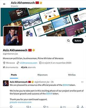 Un faux compte usurpe l'identité d'Aziz Akhannouch sur la plateforme X