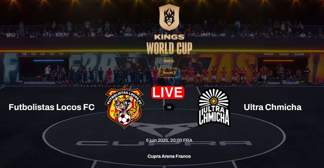 بث مباشر مباراة إلترا شميشة المغربي ضد فوتبوليستا لوكوس الألماني في دوري الملوك kings league 2 بث مباشر مباراة إلترا شميشة المغربي ضد فوتبوليستا لوكوس