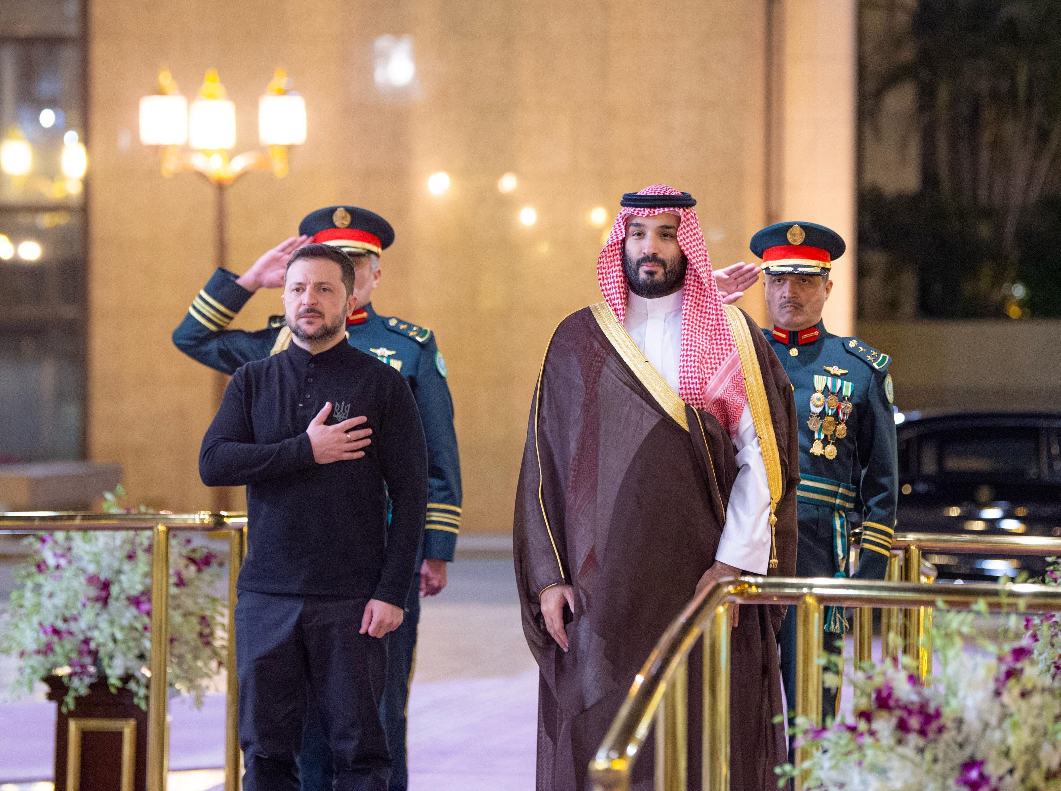 ولي العهد السعودي والرئيس الأوكراني 